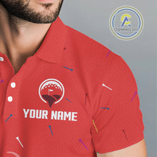 Load image into Gallery viewer, Mens golf polo shirts custom red Ice Cream Melting On Golf Ball, golf gifts for mens NQS9988