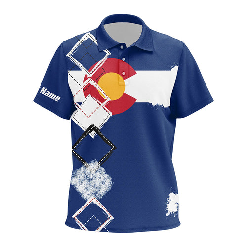 Kid golf polos shirts Colorado flag patriot custom golf shirts for kid, gift for the golfers NQS8075