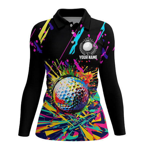 Colorful golf ball jerseys Women golf polo shirt custom best team golf shirts, girls golf clothes NQS7904