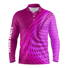Load image into Gallery viewer, Mens golf polo shirts custom pink pattern sport male golf attire for men, personalized golf gifts NQS8121