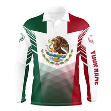 Load image into Gallery viewer, Mexican Flag Mens golf polo shirts custom Mexico golf outfit men, unique golf shirts for men NQS7356
