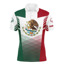 Load image into Gallery viewer, Mexican Flag Mens golf polo shirts custom Mexico golf outfit men, unique golf shirts for men NQS7356