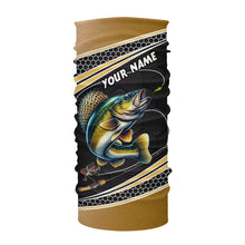 Load image into Gallery viewer, Walleye fishing yellow fish reaper sun protection custom performance long sleeve fishing shirts NQS3526