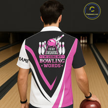 Load image into Gallery viewer, Custom Funny Bowling Hawaiian Shirts I'm not swearing, I'm using my bowling words Pink bowl shirts NQS11547