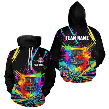 Personalized Colorful Disc Golf Polo, T-shirt, Hoodie Disc Golf Team Jerseys, Disc Golf Gifts NQS11375