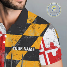 Load image into Gallery viewer, Maryland Flag Golf Clubs Mens Golf polo shirt Custom patriotic Mens golf top, personalized golf gifts NQS10382