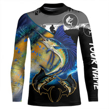 Load image into Gallery viewer, Sailfish fishing scales customize performance long sleeves Fishing shirts, Sailfish fishing jerseys NQS5656