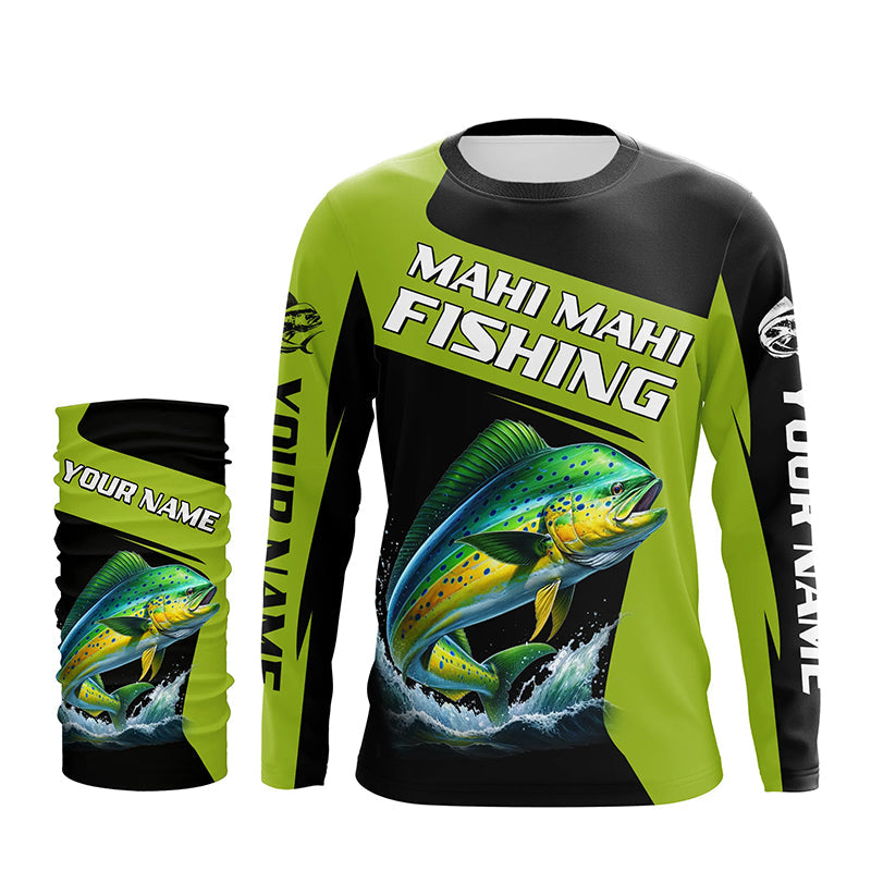 Mahi Mahi fishing Custom Long Sleeve Tournament Fishing Shirts, Performance Dorado Fishing Jerseys NQS8187