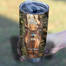 Load image into Gallery viewer, 1PC Deer Hunting camouflage Customize name Tumbler Cup - Personalized hunting gift for hunters - NQSD40
