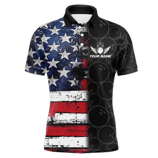 American Flag Eagle Bowling shirts for men Custom patriotic team bowling jerseys, gift for bowlers NQS11406