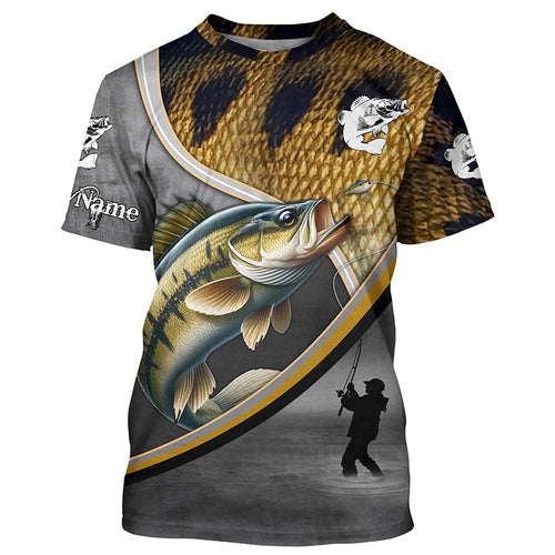 Smallmouth Bass fishing freshwater personalized fishing tournament sun protection fishing apparel NQS5676