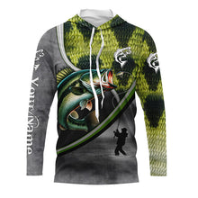 Load image into Gallery viewer, Largemouth Bass fishing scales personalized bass fishing shirts, sun protection fishing apparel NQS3294