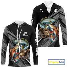 Load image into Gallery viewer, Personalized Black camo Inshore Slam Redfish, Trout, Flounder Fishing Jersey Fishing Tournament Shirt NQS11036