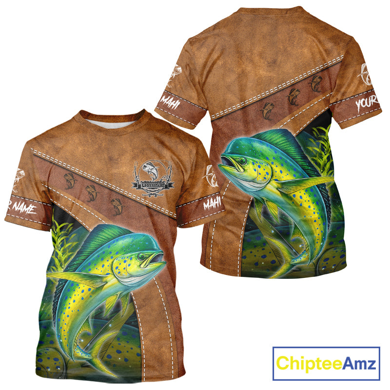 Mahi Mahi fishing UV protection custom name fishing shirts, performance shirts for men, women, kid NQS11459
