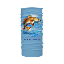 Load image into Gallery viewer, Redfish puppy drum Fishing Custom Long Sleeve Performance Fishing shirts Eat Drink Fish Repeat | Blue NQS6612