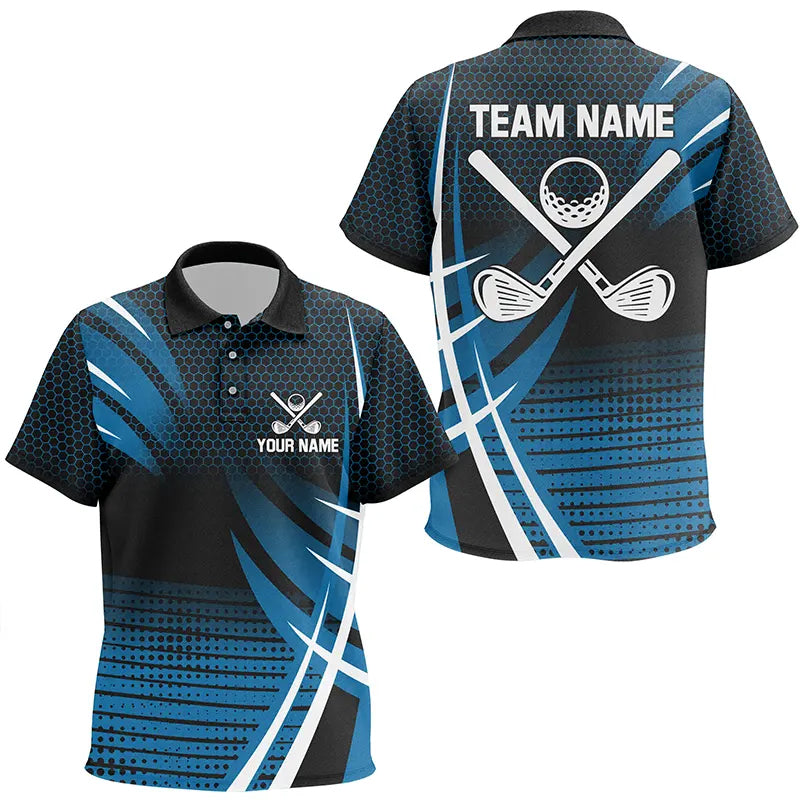 Kid golf polos shirts custom cool golf shirts, golfing gifts for team | Blue NQS7486