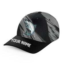 Load image into Gallery viewer, Personalized Black camo Chinook Salmon Fishing Hats, Salmon fishing hats for men, women NQS9721