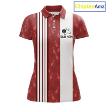 Load image into Gallery viewer, Customized Retro Bowling Team Shirts For Women That's some bowshit Funny Bowling Pattern Jerseys| Red NQS11509