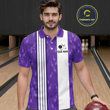 Load image into Gallery viewer, Custom Retro Bowling Team Shirts For Men That's some bowshit Funny Bowling Pattern Jerseys | Purple NQS11510