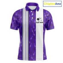 Load image into Gallery viewer, Custom Retro Bowling Team Shirts For Men That's some bowshit Funny Bowling Pattern Jerseys | Purple NQS11510