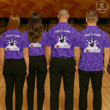 Load image into Gallery viewer, Custom Retro Bowling Team Shirts For Men That's some bowshit Funny Bowling Pattern Jerseys | Purple NQS11510