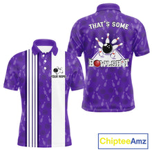 Load image into Gallery viewer, Custom Retro Bowling Team Shirts For Men That's some bowshit Funny Bowling Pattern Jerseys | Purple NQS11510