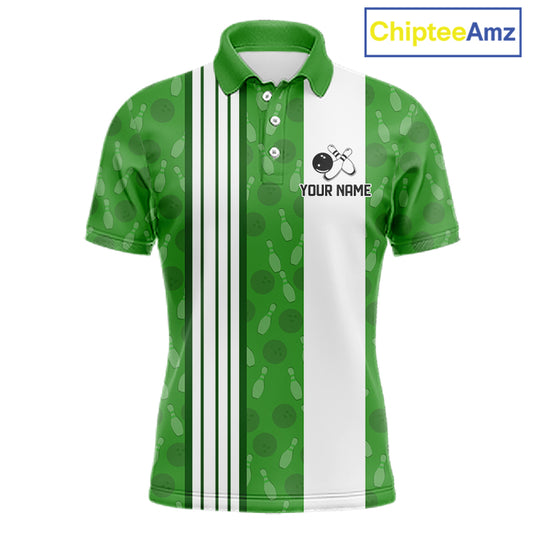 Custom Retro Bowling Team Shirts For Men That's some bowshit Funny Bowling Pattern Jerseys | Green NQS11511