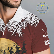 Load image into Gallery viewer, Christmas Golf Polo Shirts For Men Custom Mens Golf Outfit, Christmas Golf Gifts NQS10926