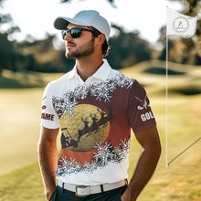 Load image into Gallery viewer, Christmas Golf Polo Shirts For Men Custom Mens Golf Outfit, Christmas Golf Gifts NQS10926