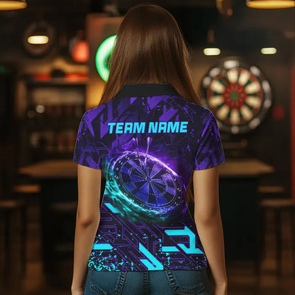 Women Darts shirts Custom purple blue Darts Team Jerseys Darts gifts NQS9449