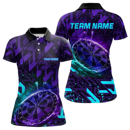 Women Darts shirts Custom purple blue Darts Team Jerseys Darts gifts NQS9449