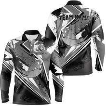 Load image into Gallery viewer, Men golf polo shirt custom black and white male golf attire for men, golf gifts for men NQS7365
