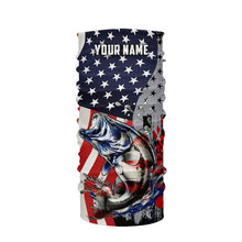 Load image into Gallery viewer, American Flag Bass Fishing Custom patriotic performance Fishing Shirts Bass fishing jerseys NQS9111