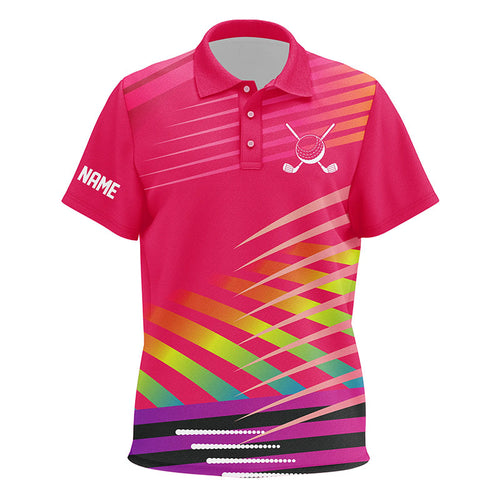Pink Kid golf polo shirts Custom Name Golf Shirts For Kid, Personalized Golf Gifts NQS7734