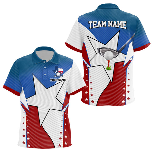 Texas flag retro Kid golf polo shirts custom golf apparel for team Kid, gifts for golf lovers NQS7400