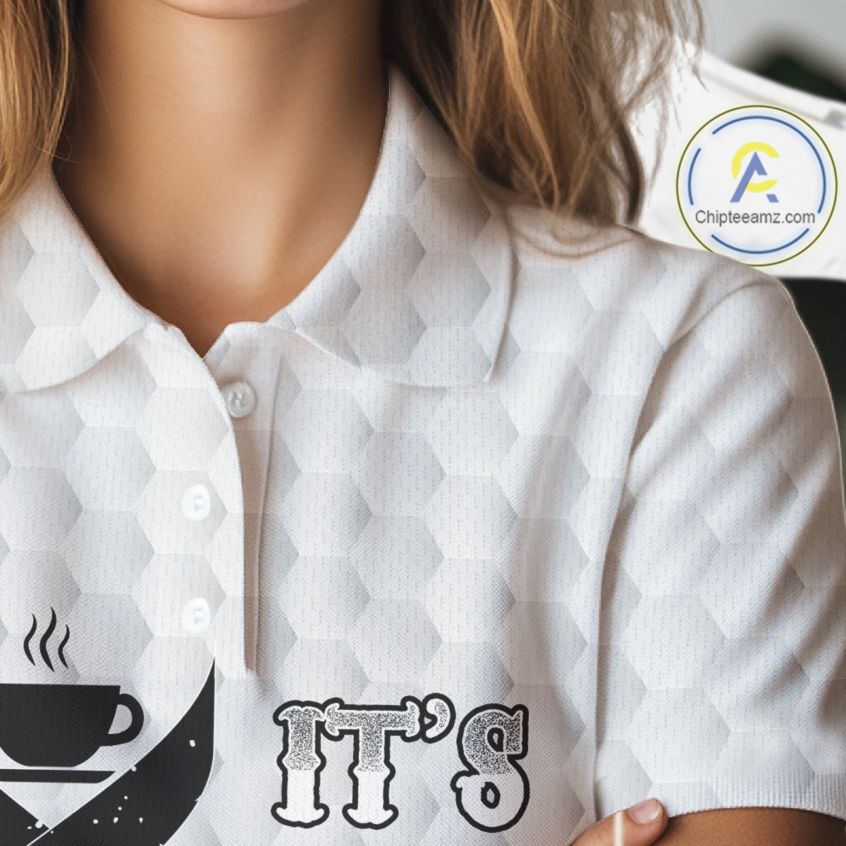 Black and White Women golf polo shirt custom It's in my DNA coffee golf wine ladies golf outfit NQS10390