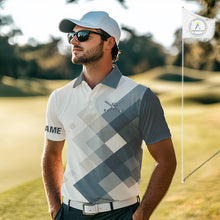 Load image into Gallery viewer, Vintage Pastel Argyle Pattern Golf Polo Shirt For Men Custom retro mens golf outfit NQS10232