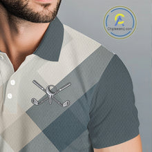 Load image into Gallery viewer, Vintage Pastel Argyle Pattern Golf Polo Shirt For Men Custom retro mens golf outfit NQS10232
