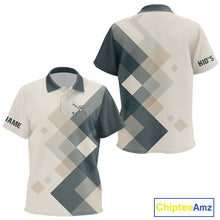 Load image into Gallery viewer, Vintage Pastel Argyle Pattern Golf Polo Shirt For Kid Custom retro children golf outfit NQS10232