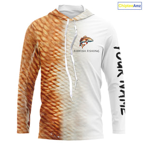 Personalized Red Scales Performance Redfish Fishing Shirts, custom Redfish fishing tournament jerseys NQS10239