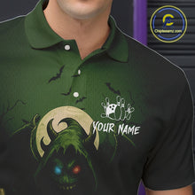 Load image into Gallery viewer, Personalized Green Reaper Skull Halloween Bowling Shirts For Men Custom Halloween Bowling Team jersey NQS10311