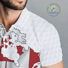 Load image into Gallery viewer, Personalized vintage Canadian Flag Men golf polo shirt Custom Patriotic Golf outfit For men NQS10182