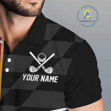 Load image into Gallery viewer, Maryland Flag black Men golf polo shirt Custom Patriotic Mens Golf attire For team, golfing gifts NQS10188