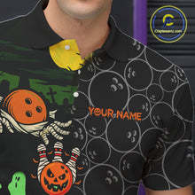 Load image into Gallery viewer, Custom Funny Halloween Team Bowling Shirts For Men, Personalized Halloween Bowling Gifts NQS10833