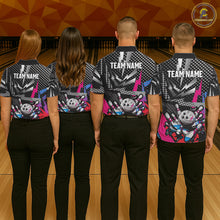 Load image into Gallery viewer, Colorful Lightning pattern Bowling Polo, Quarter Zip Shirts For Men Custom Team Bowling Jerseys NQS11202