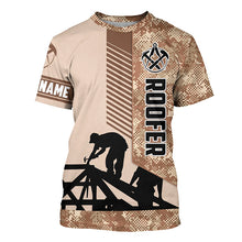 Load image into Gallery viewer, Personalized Roofing Roof repair UV Protection Long sleeve, T-shirt for Roofing Contractors, Roofers FSD4059