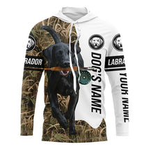 Load image into Gallery viewer, Dog with Fishing Rod Best water dogs black Lab custom Name UV protection Shirts, Fishing gift FSD3882