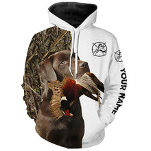 Load image into Gallery viewer, Pheasant Hunting With Dog Chocolate Labrador Retriever Custom Name All Over Printed Shirts - Personalized Hunting Gifts FSD1910