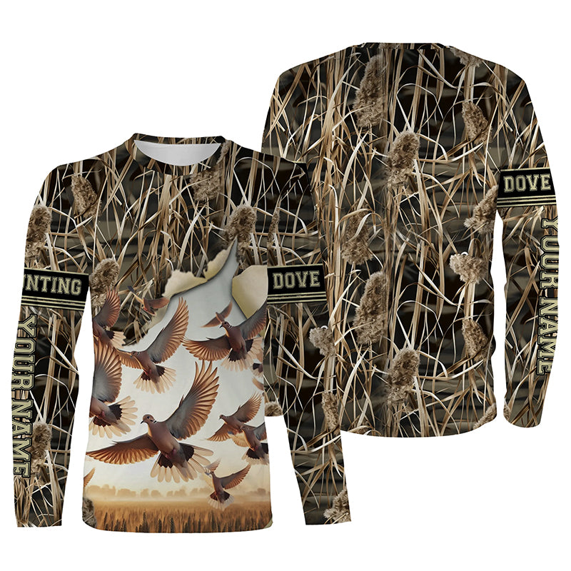 Dove hunting Camouflage custom name all over printed Shirts, Gift for hunters FSD4607