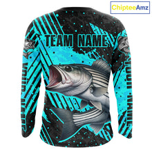 Load image into Gallery viewer, Personalized Striped Bass Performance Fishing Shirts Long Sleeve, Bass Fishing Jerseys NHT517